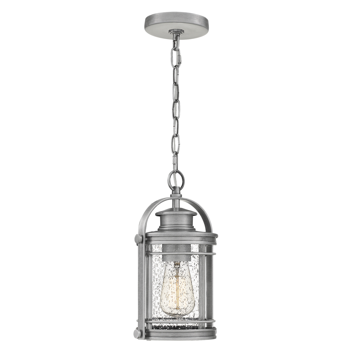 Booker 28cm Aluminium Von Elstead Lighting - Booker &auml;r en stilfull och robust takpendel med en design inspirerad av klassiska marina lanternor.