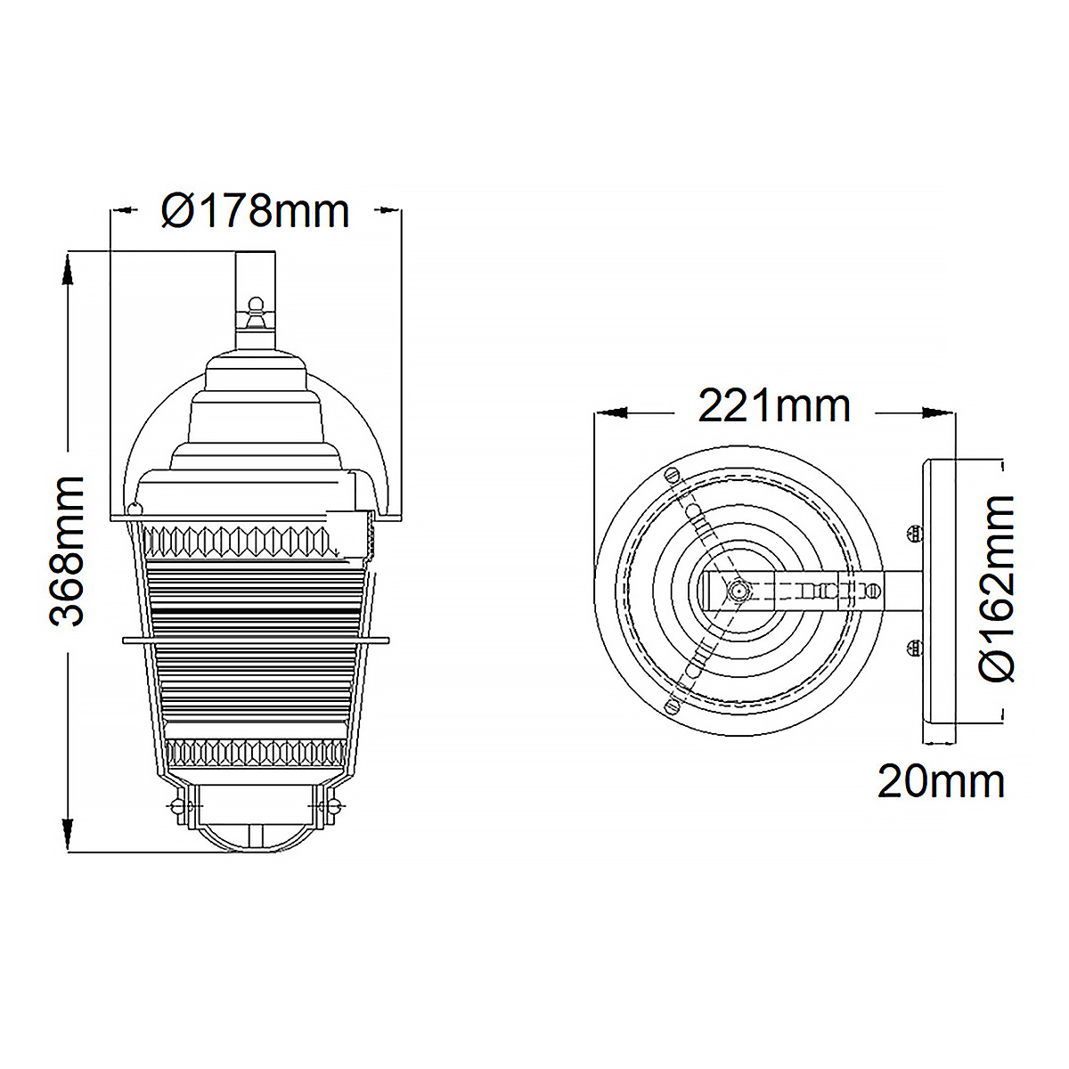 Chance Harbor 37cm Zink außenlampe Von Elstead Lighting - Chance Harbor &auml;r en klassisk och robust fasadlampa med en design inspirerad av maritim stil.