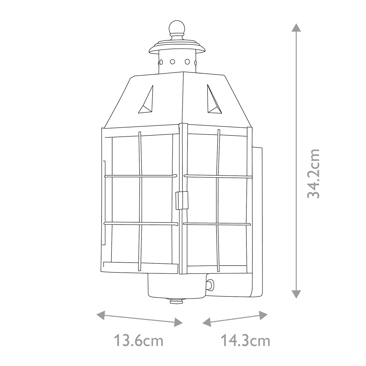 Nantucket 34cm Antikes Messing außenlampe Von Elstead Lighting - Es besteht aus massivem Messing und Glas und bietet eine robuste und elegante Konstruktion, die mit der Zeit wunderschön altert.