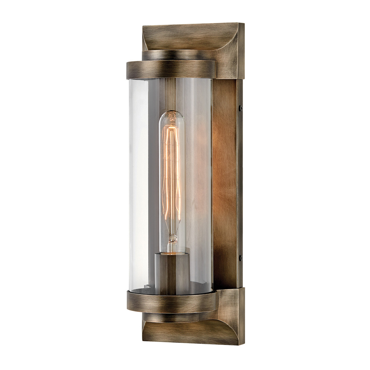 Pearson Bronze außenlampe Von Elstead Lighting - Tillverkad av aluminium, m&auml;ssing och glas, erbjuder den en robust och h&ouml;gkvalitativ konstruktion med en vacker bronsfinish.