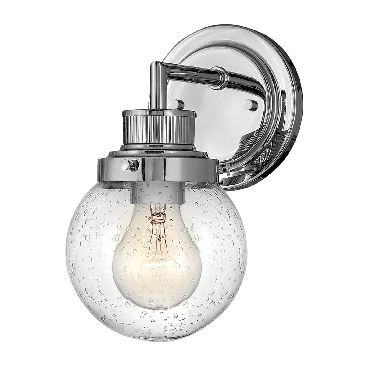 Poppy 24cm Chrom badezimmerlampe Von Elstead Lighting - Mit der Schutzart IP44 ist Poppy gegen Feuchtigkeit und Spritzwasser geschützt und eignet sich daher ideal für die Platzierung neben dem Spiegel oder auf einem Regal.