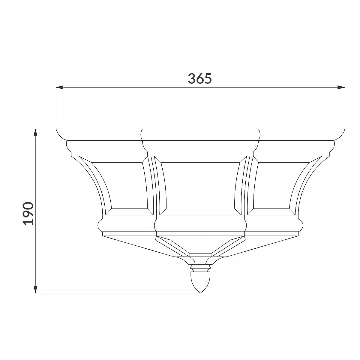 Newbury Kupfer Von Elstead Lighting - Das klassische Design kombiniert mit gealtertem Kupfer und klarem Facettenschliffglas sorgt für einen stilvollen Look, der mit der Zeit wunderschön altert.