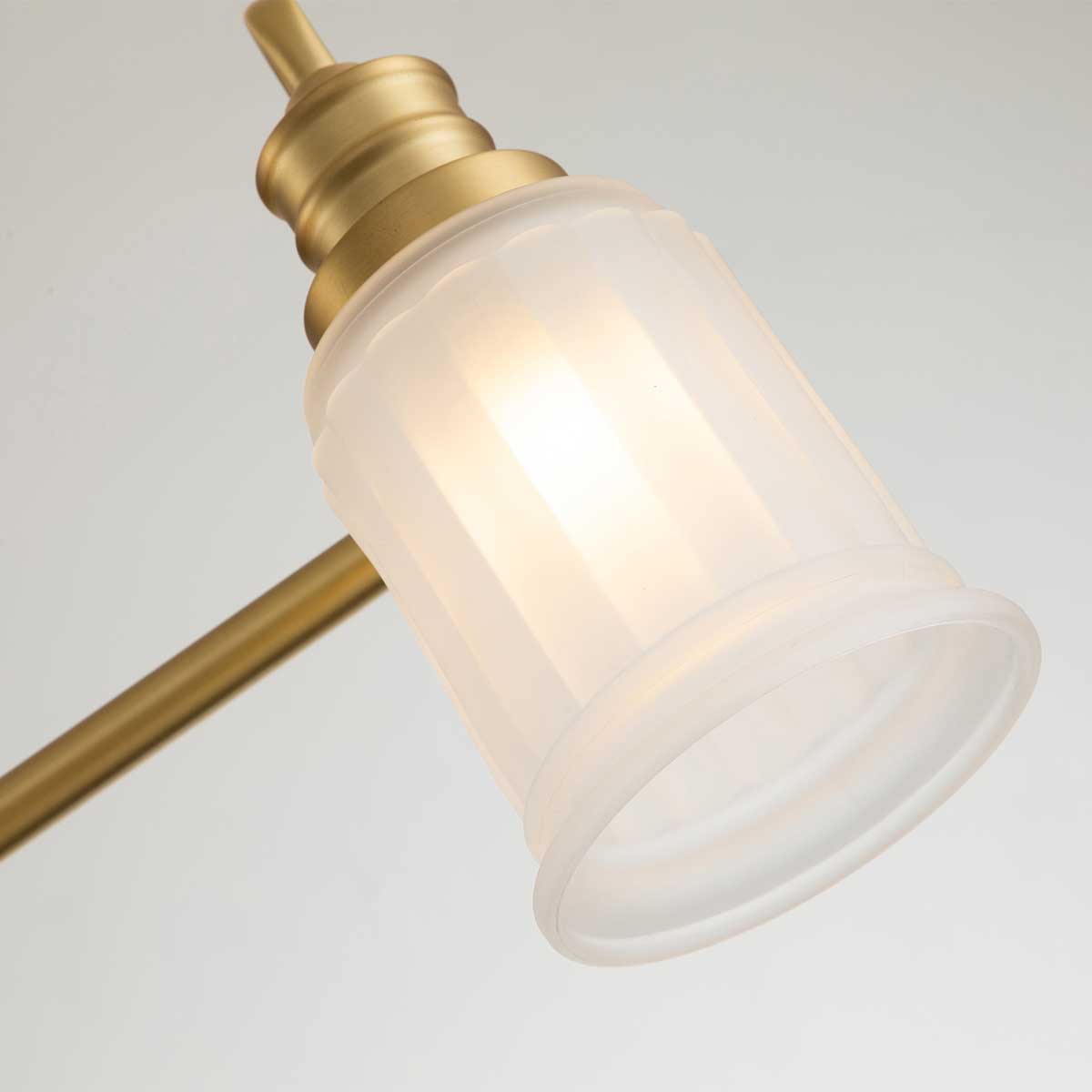 Swell 60cm Gebürstetes Messing badezimmerlampe Von Elstead Lighting - Die Swell-Wandleuchte aus gebürstetem Messing ist ein stilvoller amerikanischer Klassiker aus Stahl mit Milchglas.