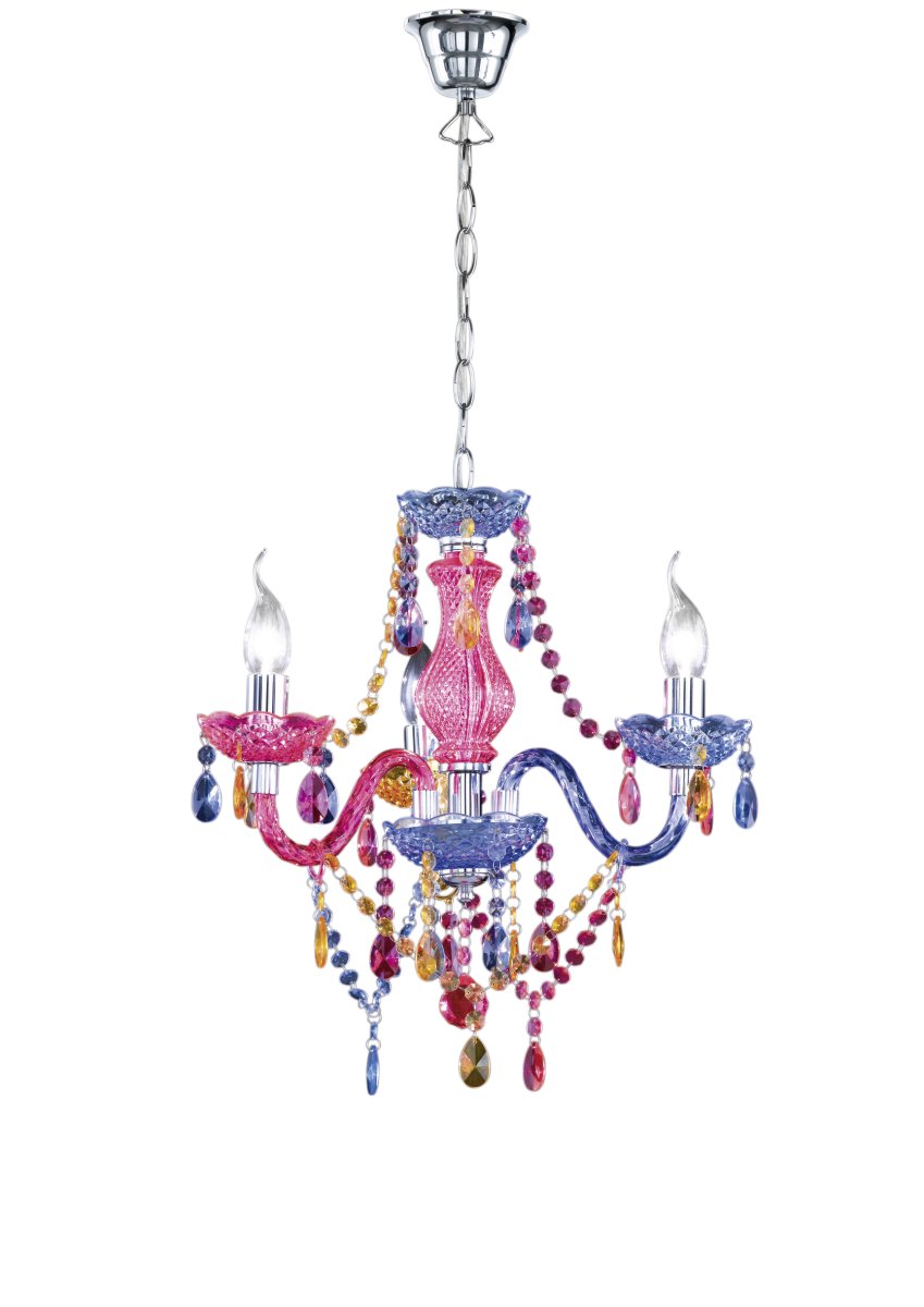 Luster Ø46 Mehrfarbig kinderlampe Von Trio Lighting - Seine glamour&ouml;se, auff&auml;llige Farbe passt perfekt in Kinderzimmer und au&szlig;ergew&ouml;hnliche Einrichtungsstile und besticht durch sein geschmackvolles Design und erstklassige Lichtverh&auml;ltnisse.