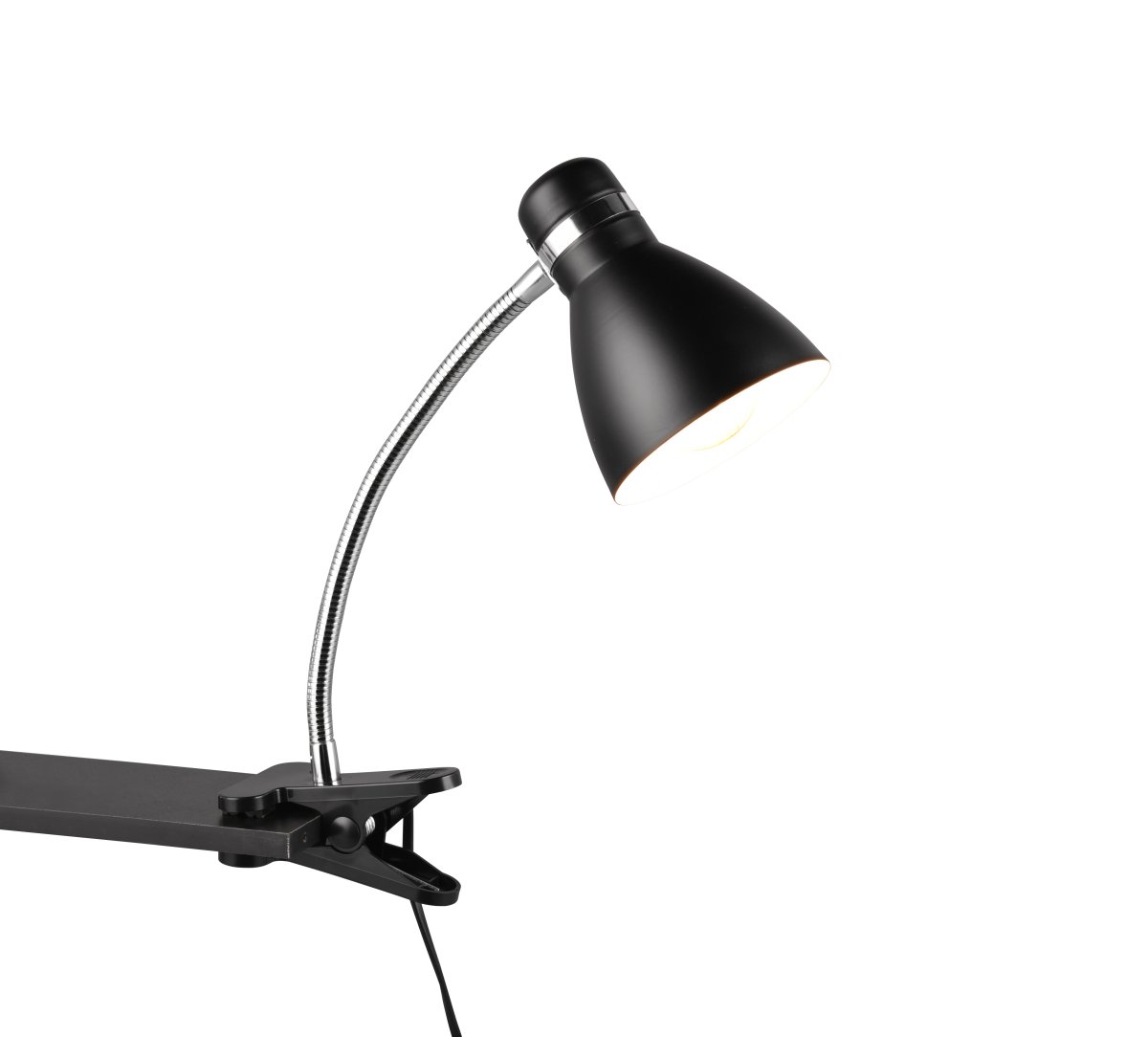 Harvey Schwarz klemmlampe Von Trio Lighting - Die mattschwarze Leuchte lässt sich problemlos mit unterschiedlichen Einrichtungs- und Farbkonzepten kombinieren und fügt sich harmonisch in Ihr Interieur ein.