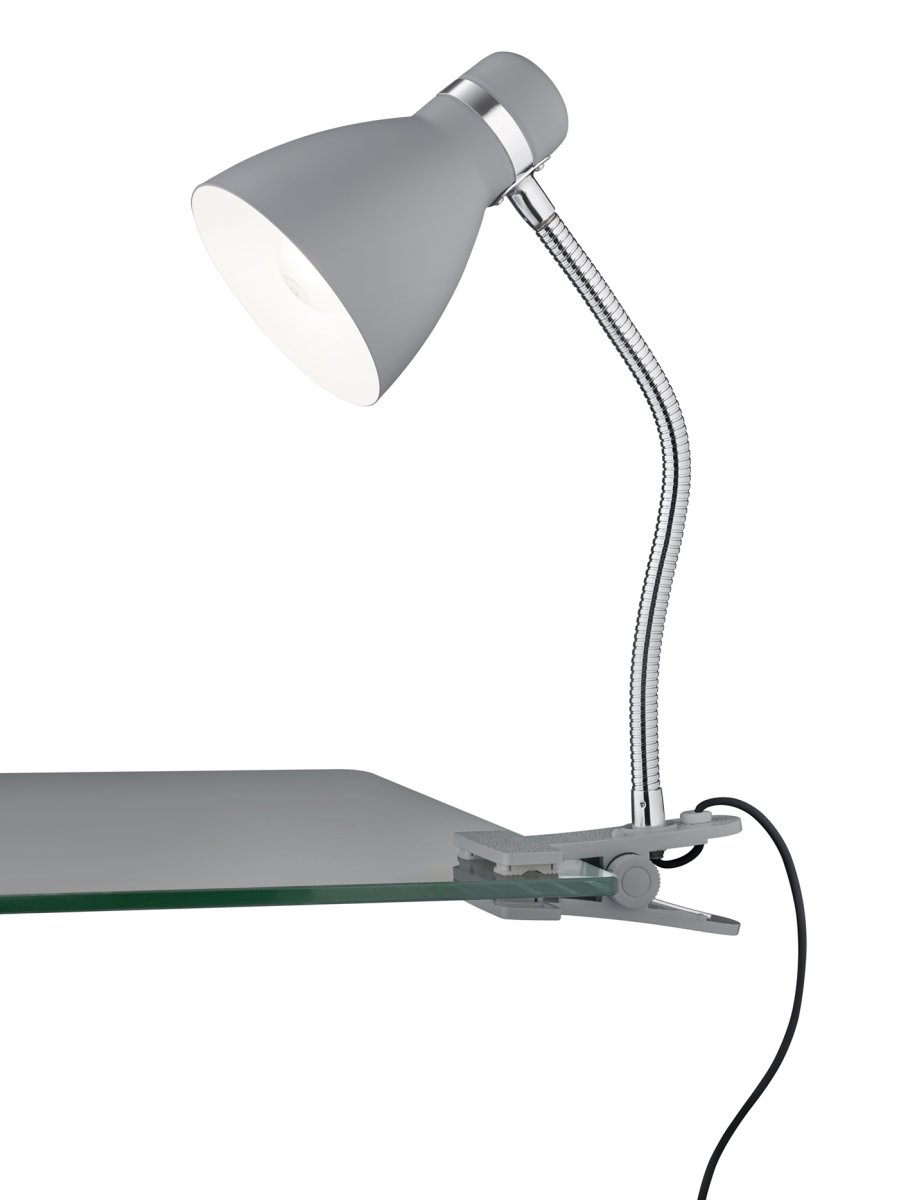 Harvey Grau klemmlampe Von Trio Lighting - Die titanfarbene Leuchte lässt sich problemlos mit unterschiedlichen Einrichtungs- und Farbkonzepten kombinieren und fügt sich harmonisch in Ihr Interieur ein.