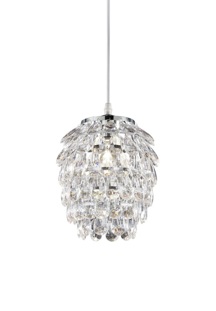 Petty Ø20 Chrom hängelampe Von Trio Lighting - Petty verleiht ein Gefühl von Luxus und Eleganz und ist somit ein perfektes Einrichtungsdetail für Räume, die etwas mehr Bling-Bling benötigen.