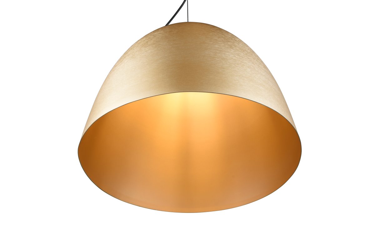 Tilda Ø40 Mattes Messing hängelampe Von Trio Lighting - Die elegante Form und die moderne matte Messingfarbe schaffen eine warme und einladende Atmosphäre.