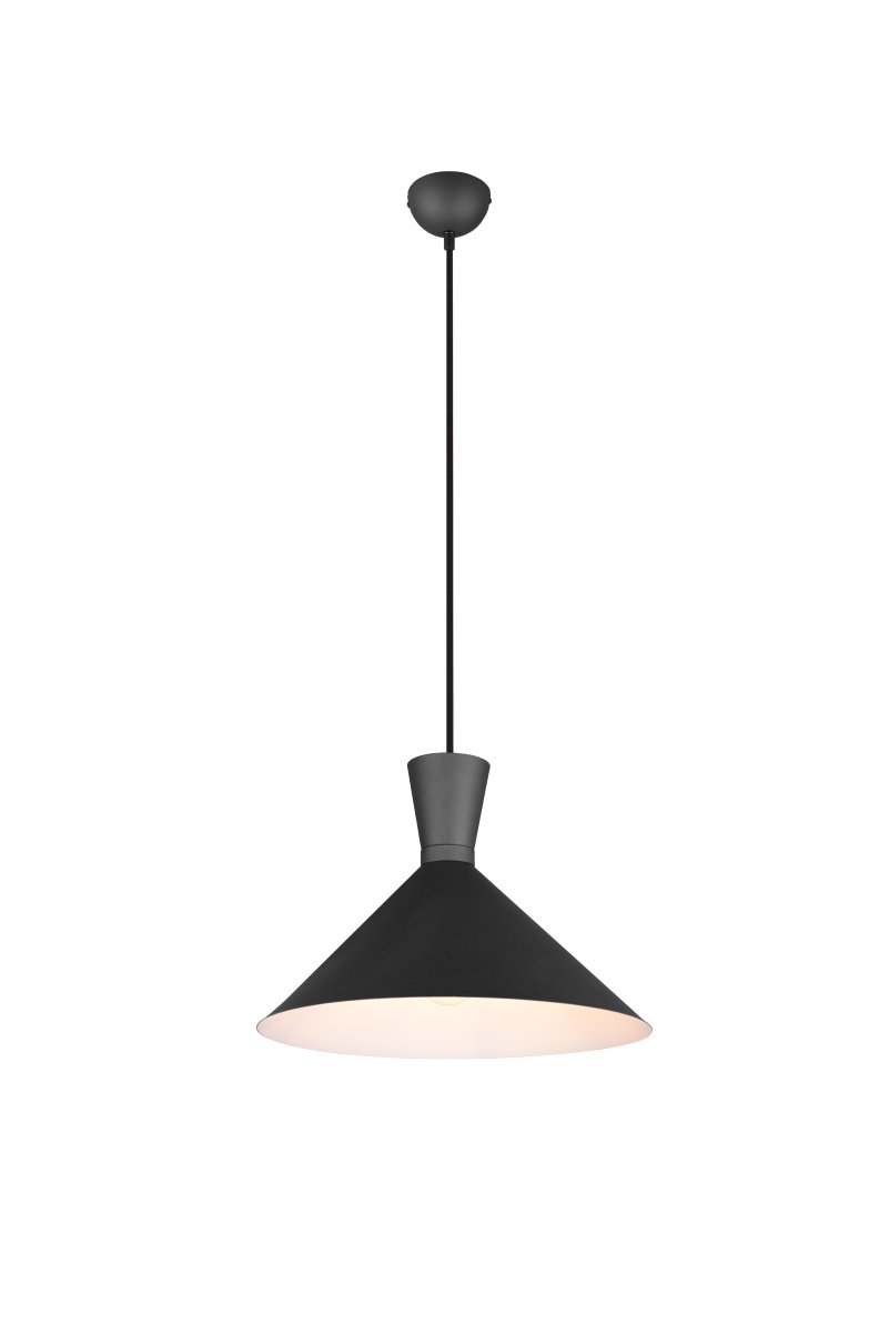 Enzo Ø35 Schwarz hängelampe Von Trio Lighting - Diese moderne Leuchte eignet sich perfekt zum Beleuchten bestimmter Bereiche und passt sowohl in die Küche als auch ins Wohnzimmer.