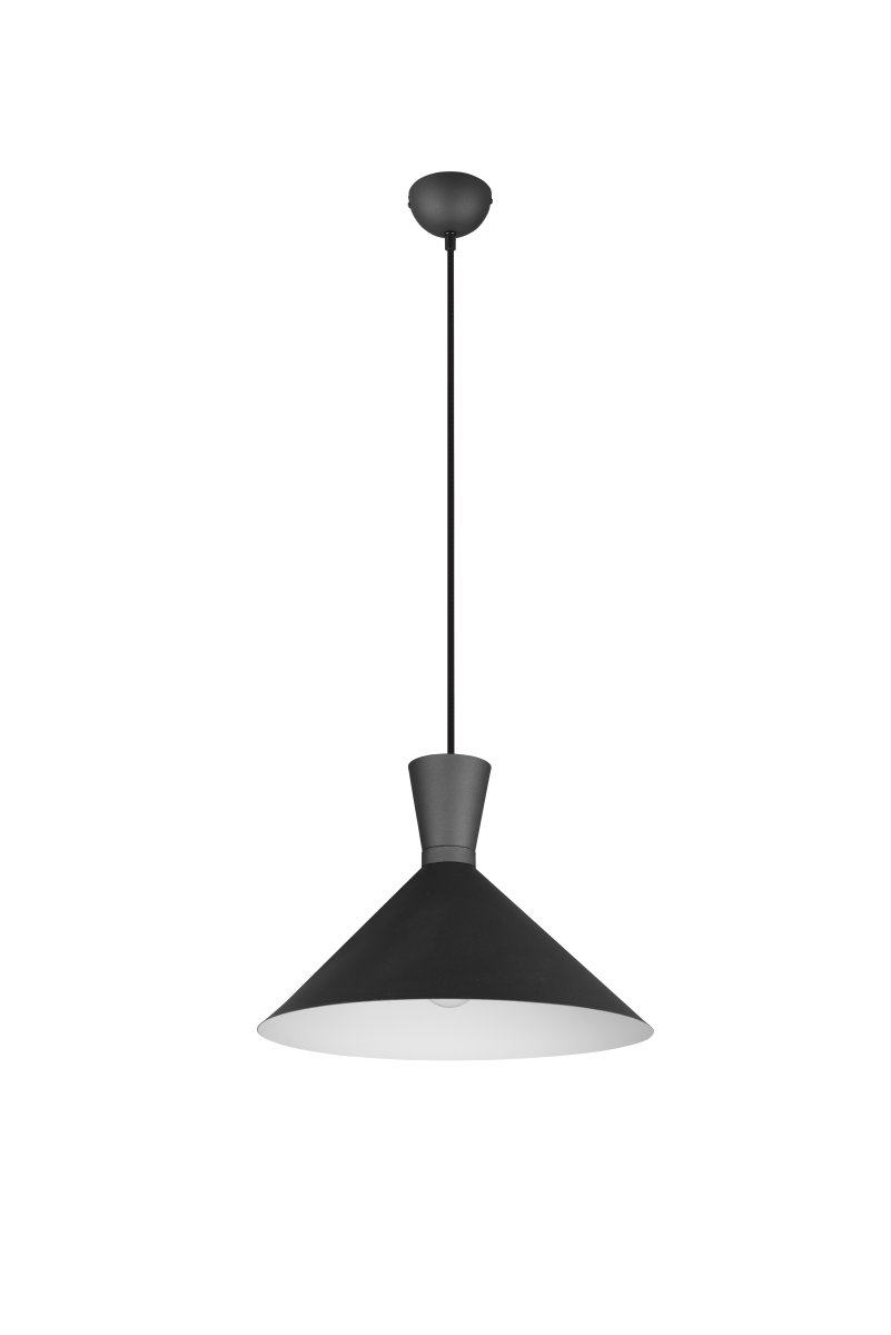 Enzo Ø35 Schwarz hängelampe Von Trio Lighting - Diese moderne Leuchte eignet sich perfekt zum Beleuchten bestimmter Bereiche und passt sowohl in die Küche als auch ins Wohnzimmer.