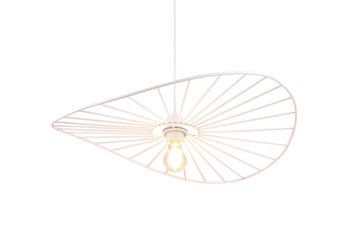 Chapeau Ø60 Weiß hängelampe Von Trio Lighting - Durch ihr dekoratives Metallgehäuse ist sie die perfekte Ergänzung für Wohn- und Esszimmer und verleiht dort durch ihr wunderschönes Licht- und Schattenspiel ein einzigartiges Gefühl von Leichtigkeit.