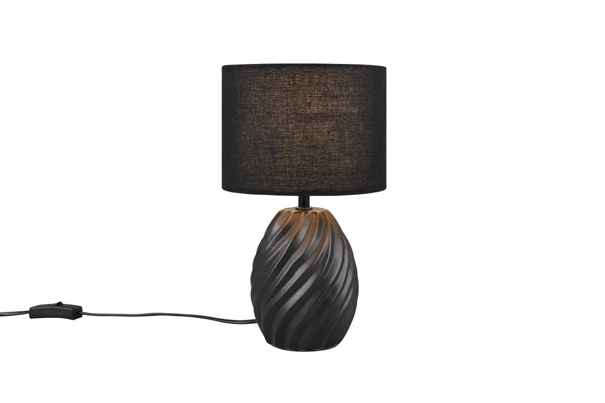 Melva 30cm Schwarz tischlampe Von Trio Lighting - Werten Sie Ihr Zuhause mit der Melva-Tischlampe auf – eine perfekte Kombination aus Stil und Funktion.