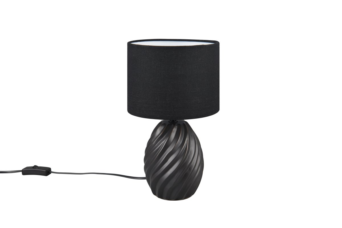 Melva 30cm Schwarz tischlampe Von Trio Lighting - Werten Sie Ihr Zuhause mit der Melva-Tischlampe auf – eine perfekte Kombination aus Stil und Funktion.