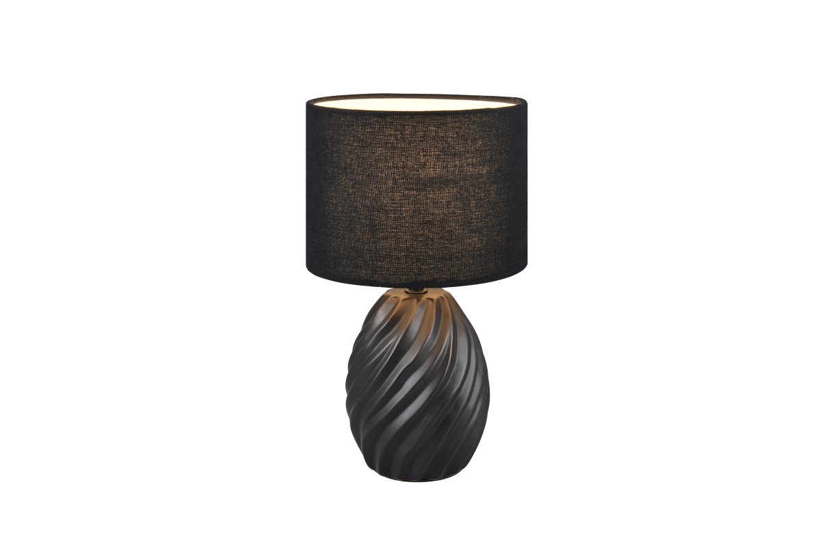 Melva 30cm Schwarz tischlampe Von Trio Lighting - Werten Sie Ihr Zuhause mit der Melva-Tischlampe auf – eine perfekte Kombination aus Stil und Funktion.