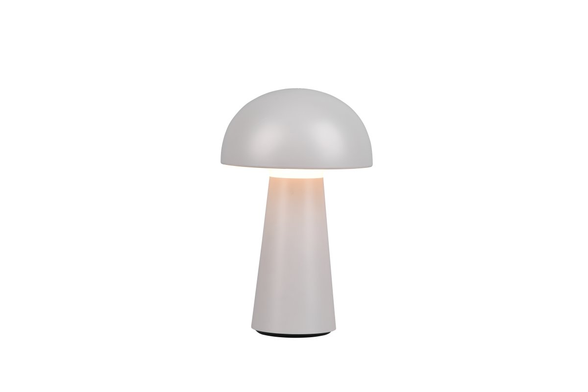 Lennon 22cm Grau tragbare Von Trio Lighting - Die Tischlampe Lennon kombiniert stilvolles Design mit praktischer Funktion und ist perfekt für den Einsatz im Innen- und Außenbereich geeignet.