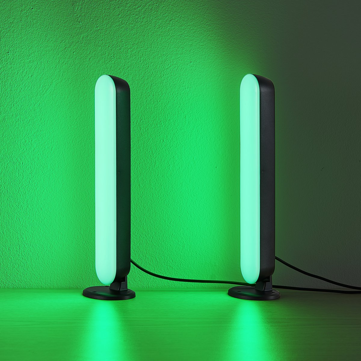 Game 28cm Schwarz tischlampe Von Trio Lighting - Umgebungsgeräusche, die die Lichteffekte mit Musik, Filmen und Spielen synchronisieren und so für ein noch intensiveres Erlebnis sorgen.