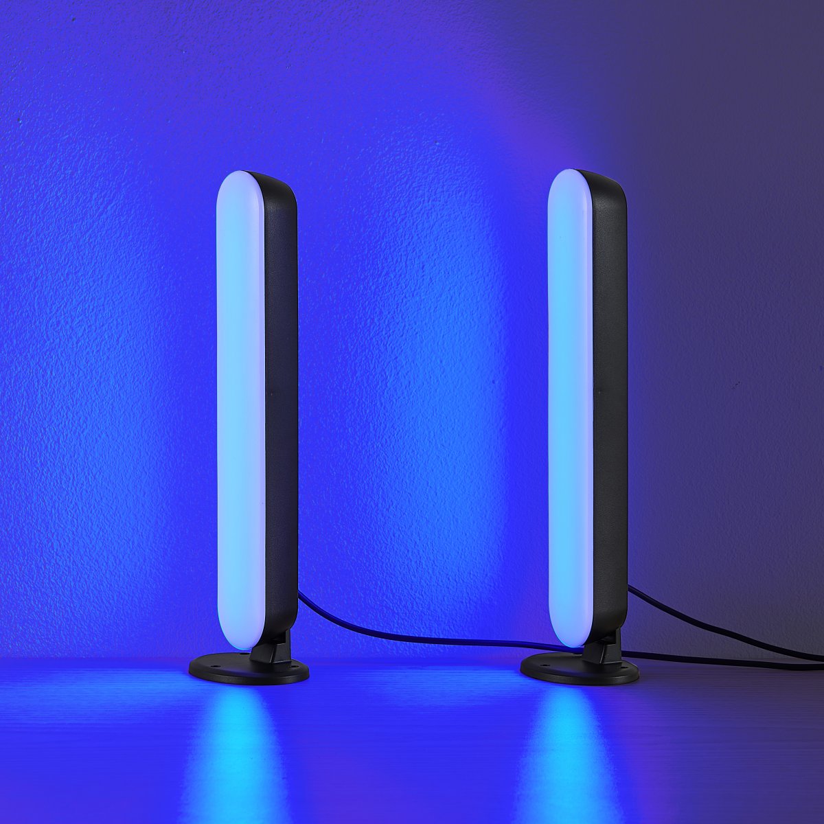 Game 28cm Schwarz tischlampe Von Trio Lighting - Umgebungsgeräusche, die die Lichteffekte mit Musik, Filmen und Spielen synchronisieren und so für ein noch intensiveres Erlebnis sorgen.