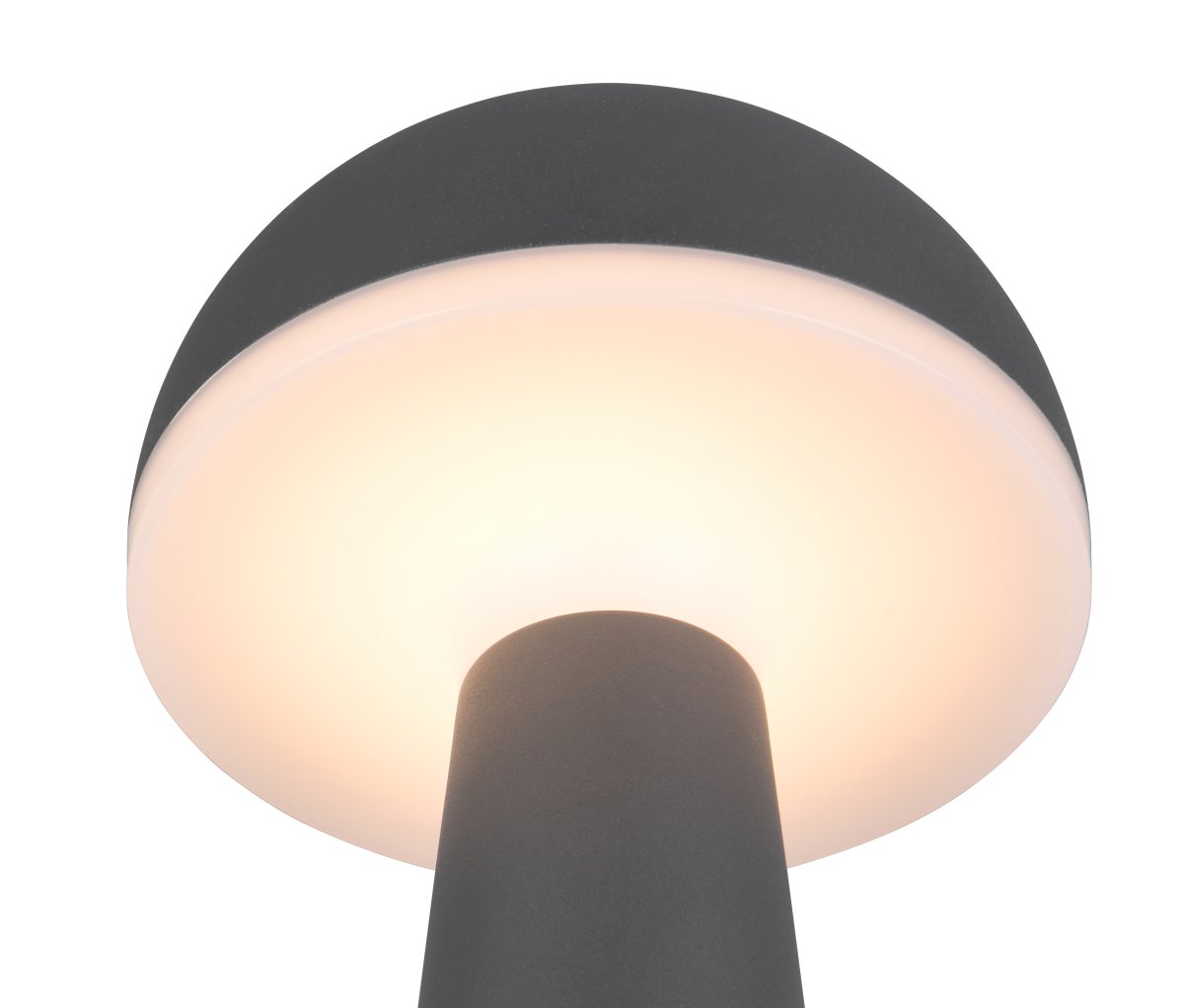 Fungo 30cm Anthrazit tragbare Von Trio Lighting - Mit Touch-Funktion zur Dimmbarkeit und einstellbaren Lichtfarbe sowie separater Ladestation ist sie eine flexible Lichtquelle für drinnen und draußen.