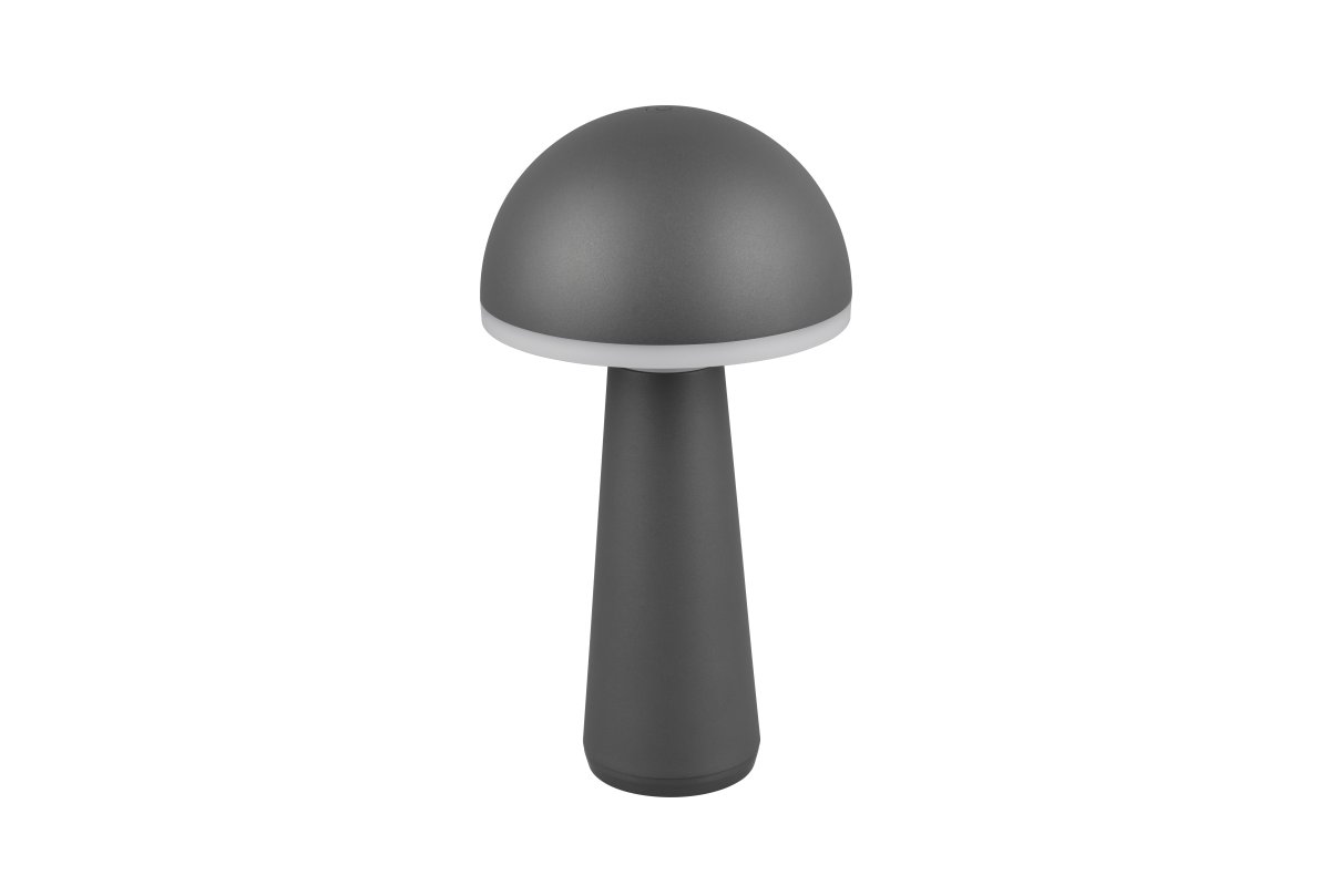 Fungo 30cm Anthrazit tragbare Von Trio Lighting - Mit Touch-Funktion zur Dimmbarkeit und einstellbaren Lichtfarbe sowie separater Ladestation ist sie eine flexible Lichtquelle für drinnen und draußen.