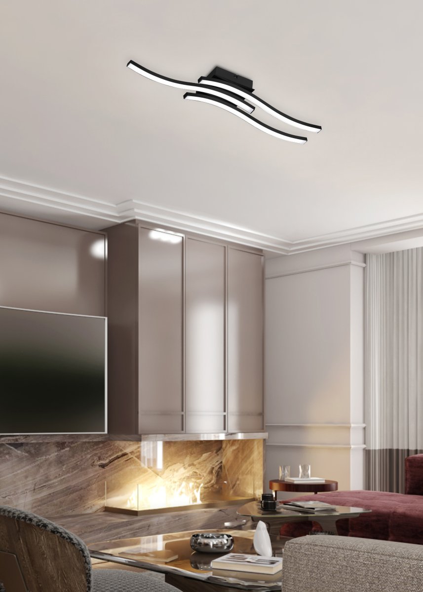 Route 56cm Schwarz deckenleuchte Von Trio Lighting - 