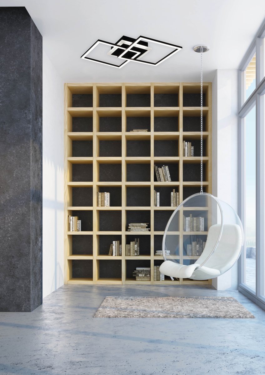 Venida 58cm Schwarz deckenleuchte Von Trio Lighting - Die Lampe verf&uuml;gt au&szlig;erdem &uuml;ber eine Memory-Funktion, die beim Ein- und Ausschalten die letzte Einstellung speichert.