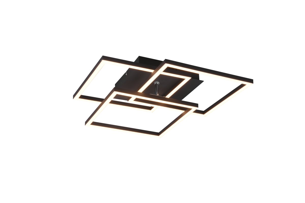 Mobile 42cm Schwarz deckenleuchte Von Trio Lighting - Mobile ist ein Lichtobjekt in geometrischen Formen, das ein stilvolles Statement an der Wand setzt.