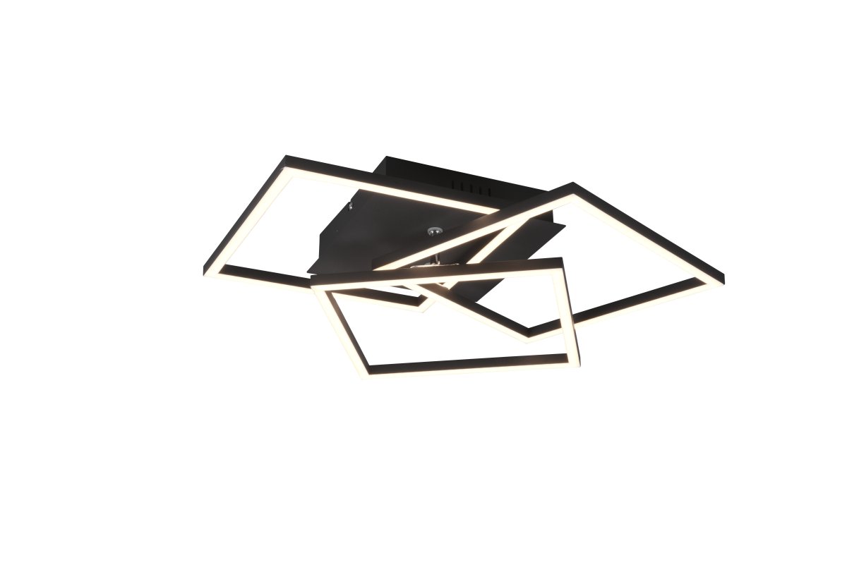 Mobile 42cm Schwarz deckenleuchte Von Trio Lighting - Mobile ist ein Lichtobjekt in geometrischen Formen, das ein stilvolles Statement an der Wand setzt.