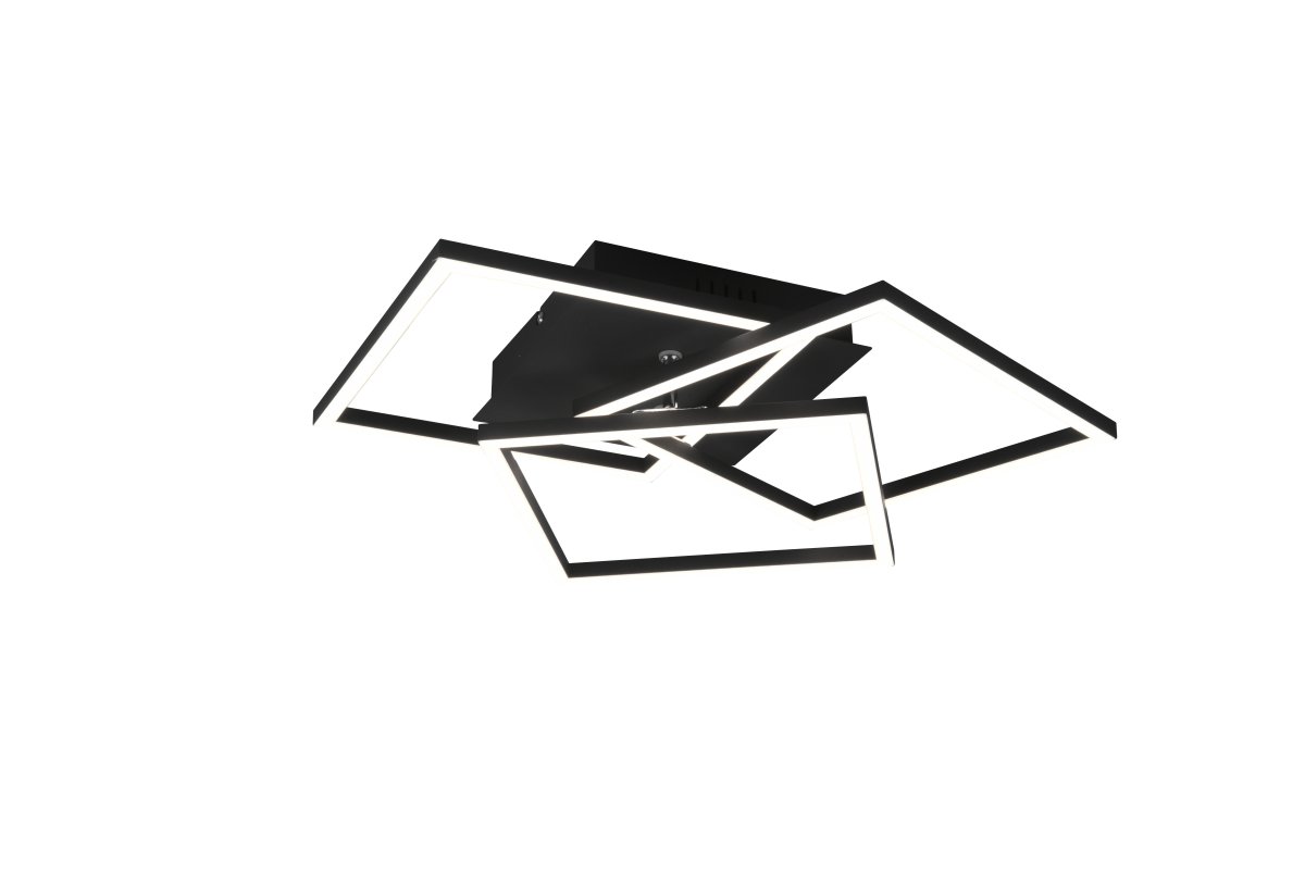 Mobile 42cm Schwarz deckenleuchte Von Trio Lighting - Mobile ist ein Lichtobjekt in geometrischen Formen, das ein stilvolles Statement an der Wand setzt.
