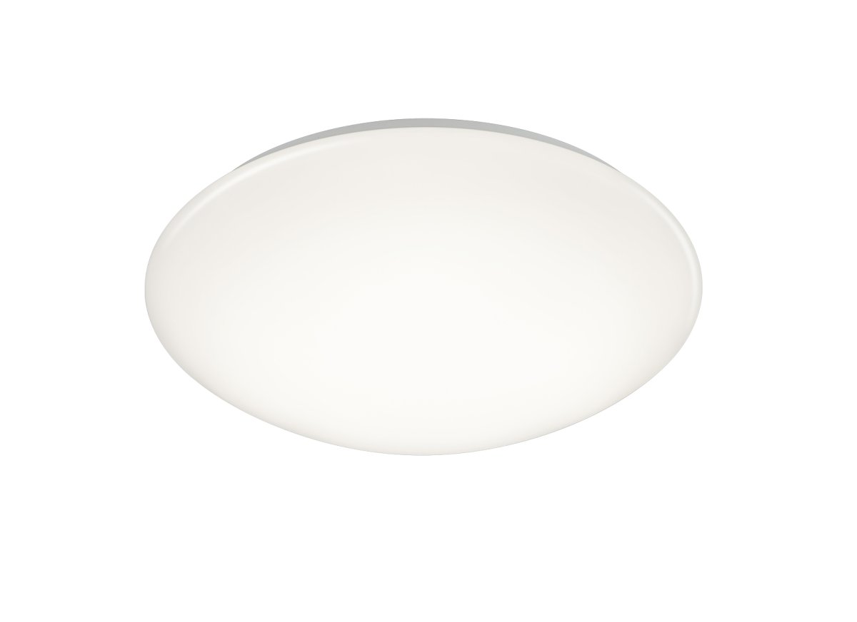 Prodo Ø50 Weiß deckenleuchte Von Trio Lighting - Die integrierte Beleuchtung ist dimmbar und die Farbtemperatur l&auml;sst sich mit der mitgelieferten Fernbedienung einstellen.