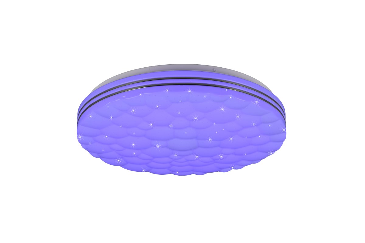 Tiger Ø38 Weiß kinderlampe Von Trio Lighting - Lichtfarbe und Helligkeit lassen sich stufenlos und individuell mit der mitgelieferten Fernbedienung einstellen.