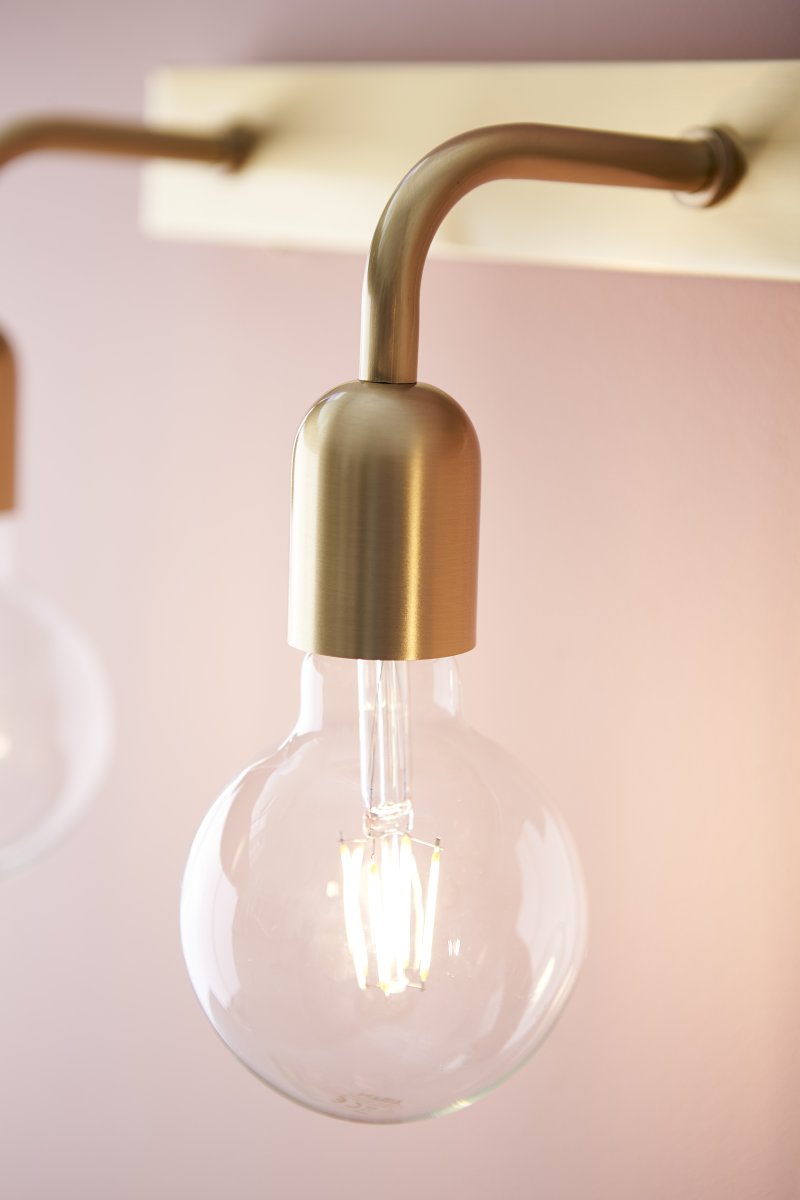 Regal Gebürstetes Messing badezimmerlampe Von Belid - Die Leuchte eignet sich gut als Flurbeleuchtung, im Schlafzimmer oder &uuml;ber dem Spiegel im Badezimmer.