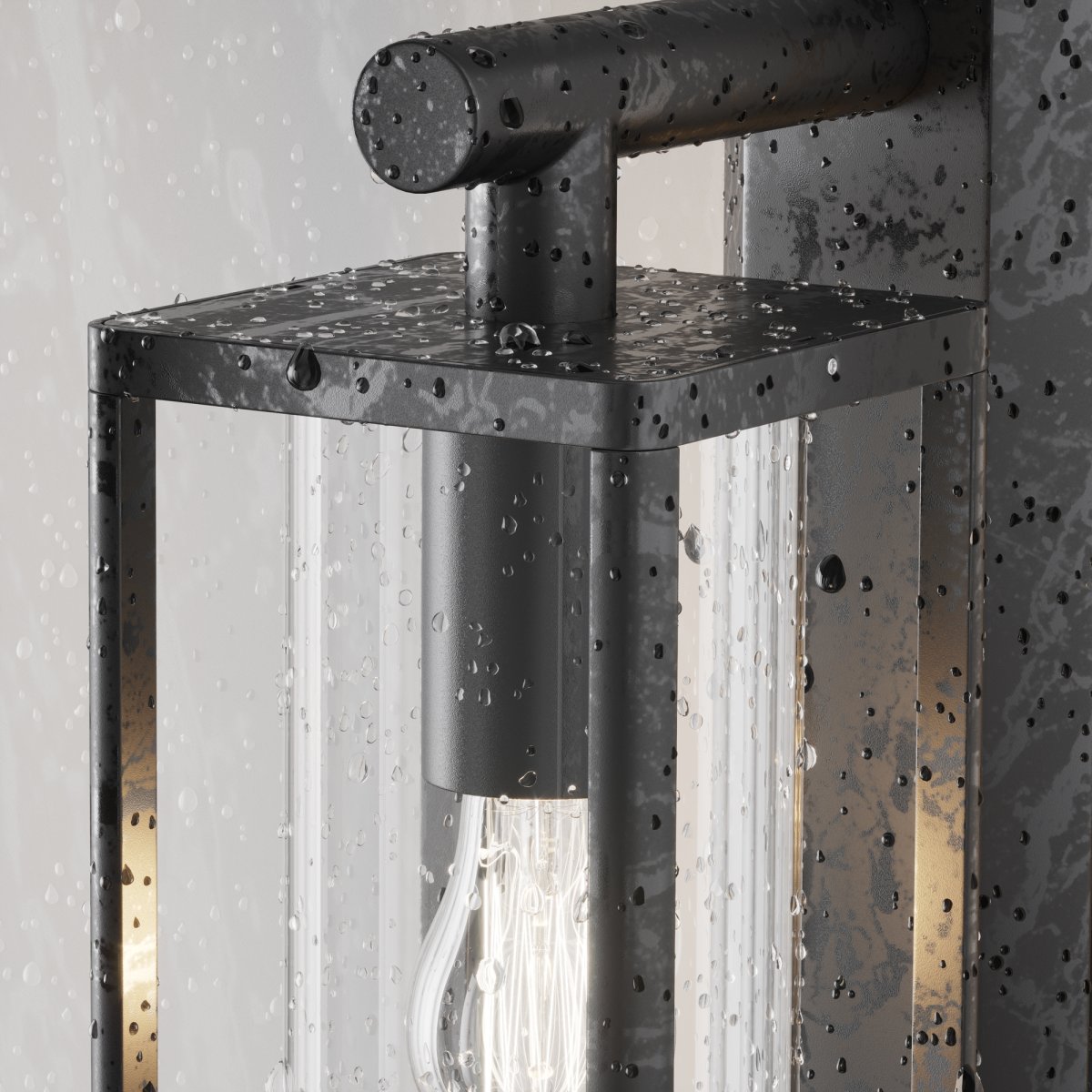 Cell Graphit außenlampe Von Maytoni - Mit seinem offenen Design und dem robusten Metallrahmen verbreitet es ein warmes und einladendes Licht, das sich perfekt für Innen- und Außenbereiche eignet.