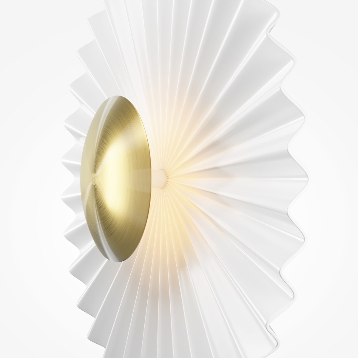 Fiore Ø30 Messing wandlampe Von Maytoni - Fiore ist eine elegante Wandleuchte, die mit ihren plissierten Details und dem anspruchsvollen Design von der Sch&ouml;nheit der Blumen inspiriert ist.