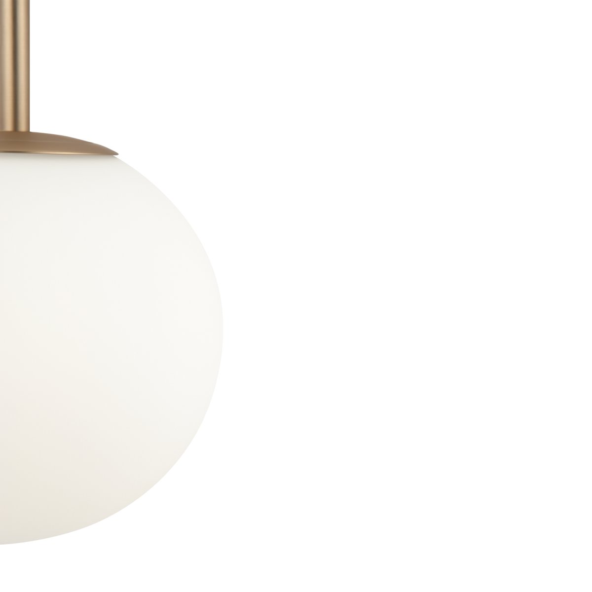 Basic form Ø18 Gold hängelampe Von Maytoni - Mit ihrer weichen Opalglaskugel und einem schlanken Metallgehäuse in Goldoptik spendet die Lampe ein schönes und angenehmes Licht, das sowohl in moderne als auch in klassische Einrichtungsstile perfekt passt.