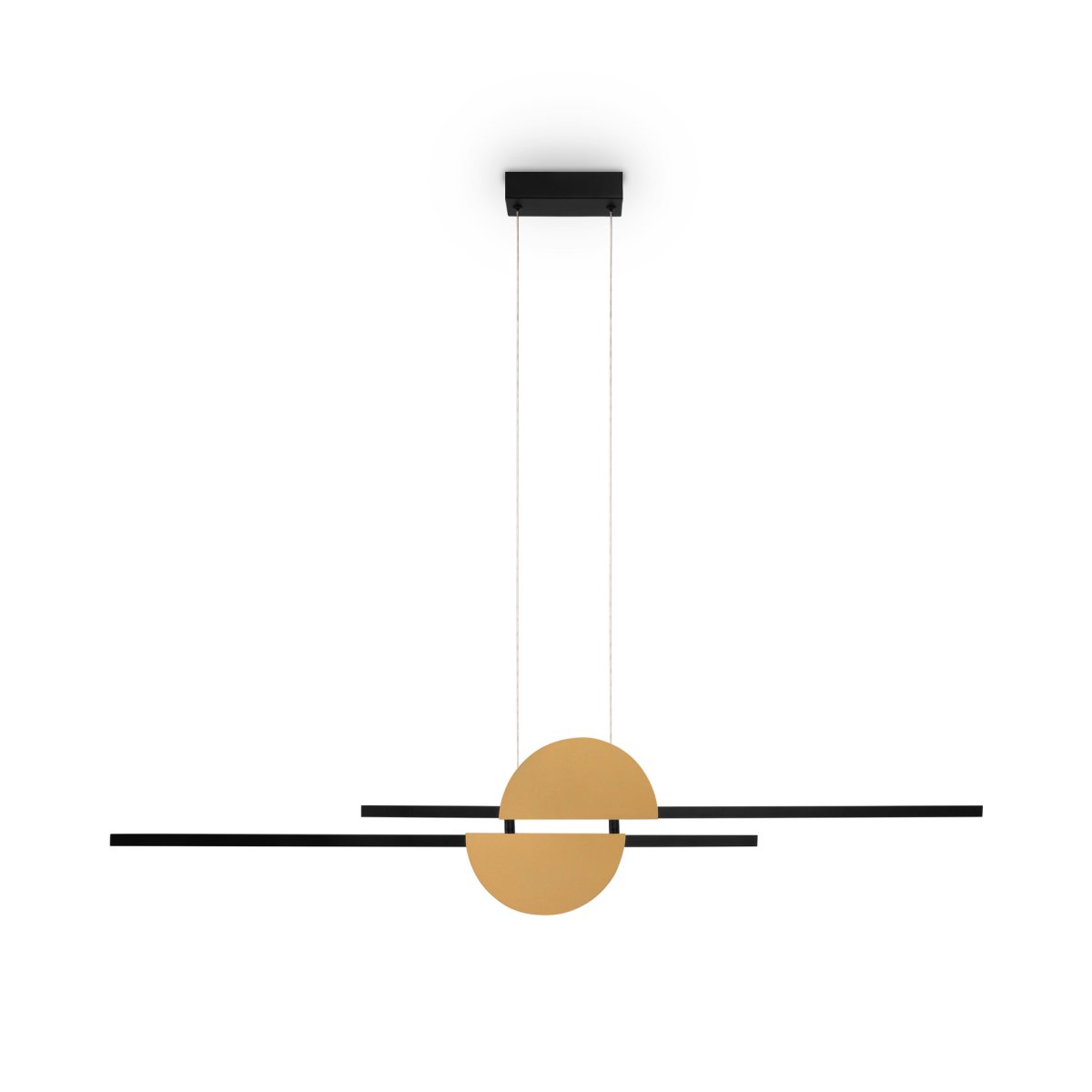 Skyline 110cm Schwarz hängelampe Von Maytoni - Die Skyline-Pendelleuchte ist eine elegante Deckenleuchte mit Messingbeschlägen und schwarzen Details.