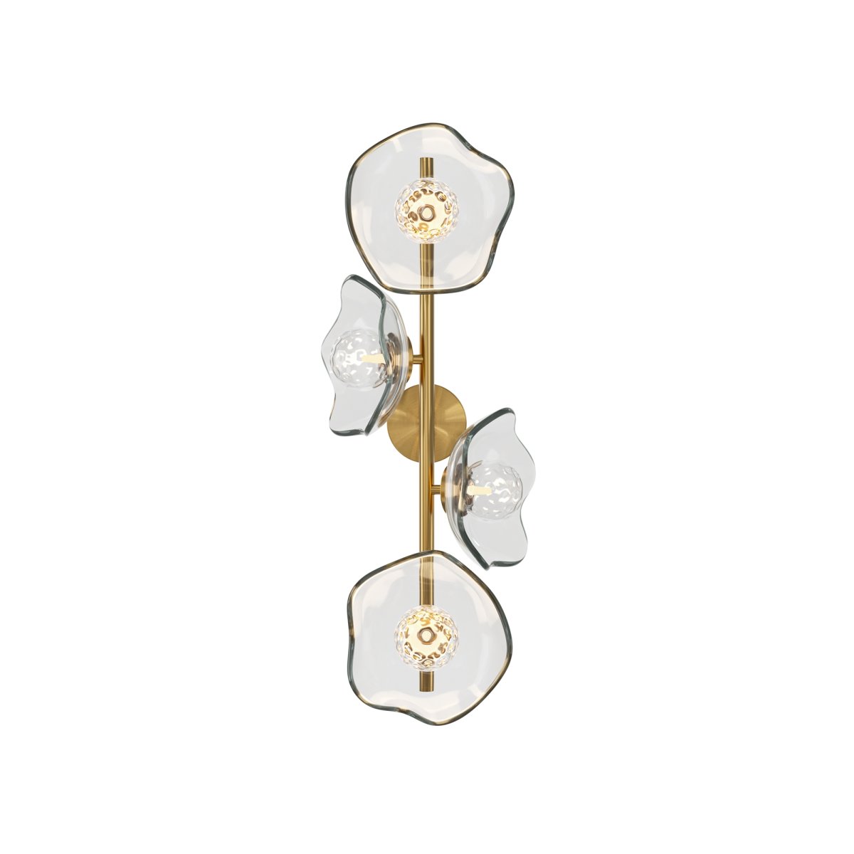 Miracle 4 Messing wandlampe Von Maytoni - Die Lampe hat eine weiche und organische Form, die zu einem spektakul&auml;ren Lichteffekt beitr&auml;gt.