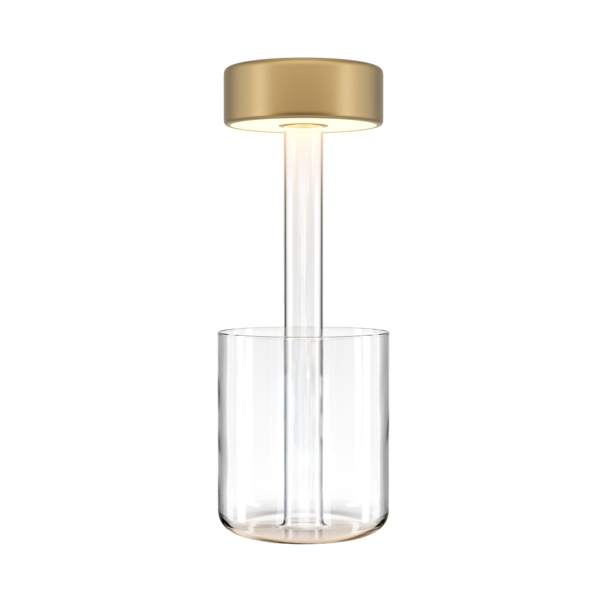 AI Collaboration 35cm Gold tragbare Von Maytoni - Die Lampen verfügen über einen praktischen Touch-Schalter über dem Lampenschirm und sind tragbar mit einer Akkulaufzeit von bis zu 8 Stunden.
