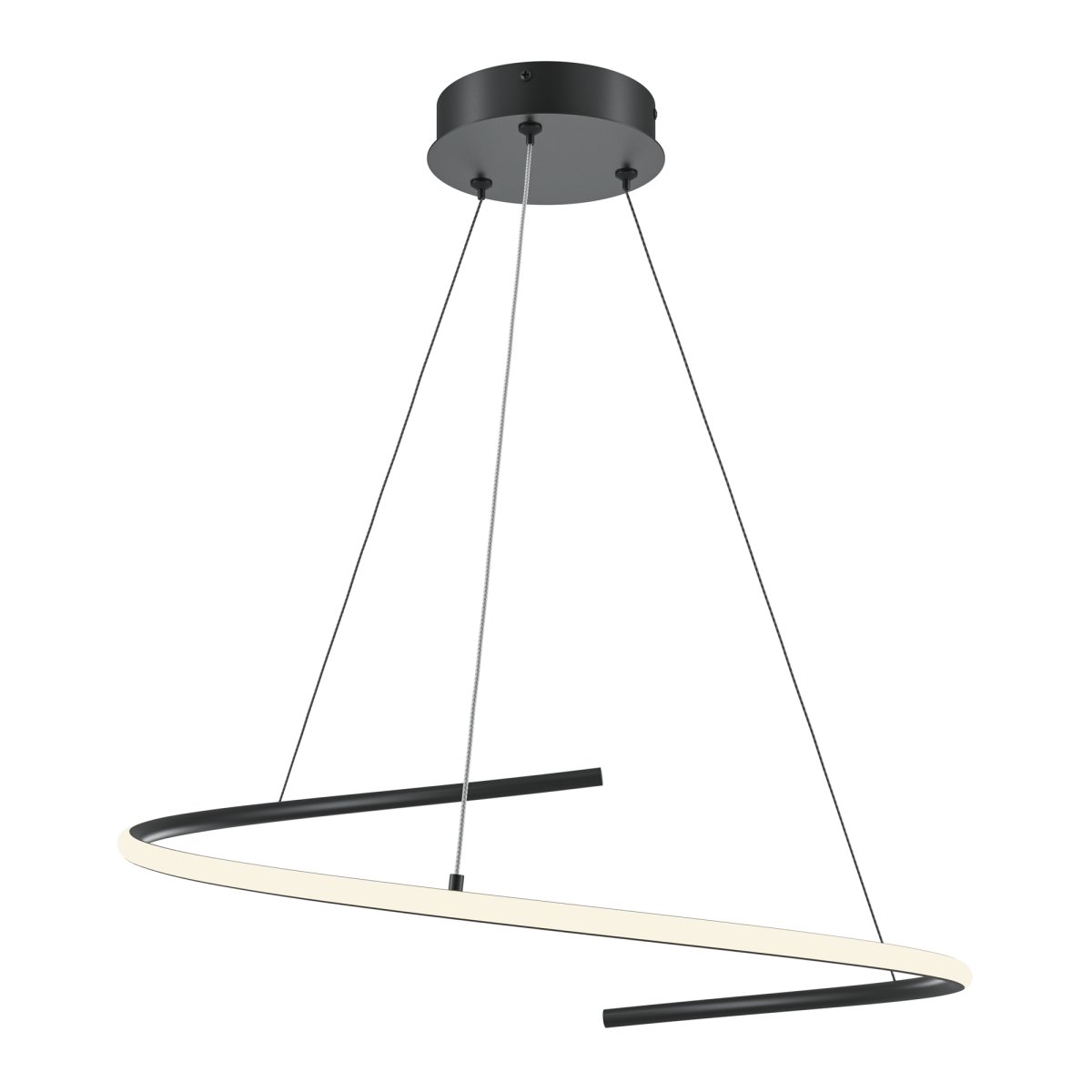 Curve Ø60 Schwarz hängelampe Von Maytoni - Curve ist ein eindrucksvolles Element in jedem modernen Interieur und setzt den Ton für ein stilvolles und anspruchsvolles Zuhause.