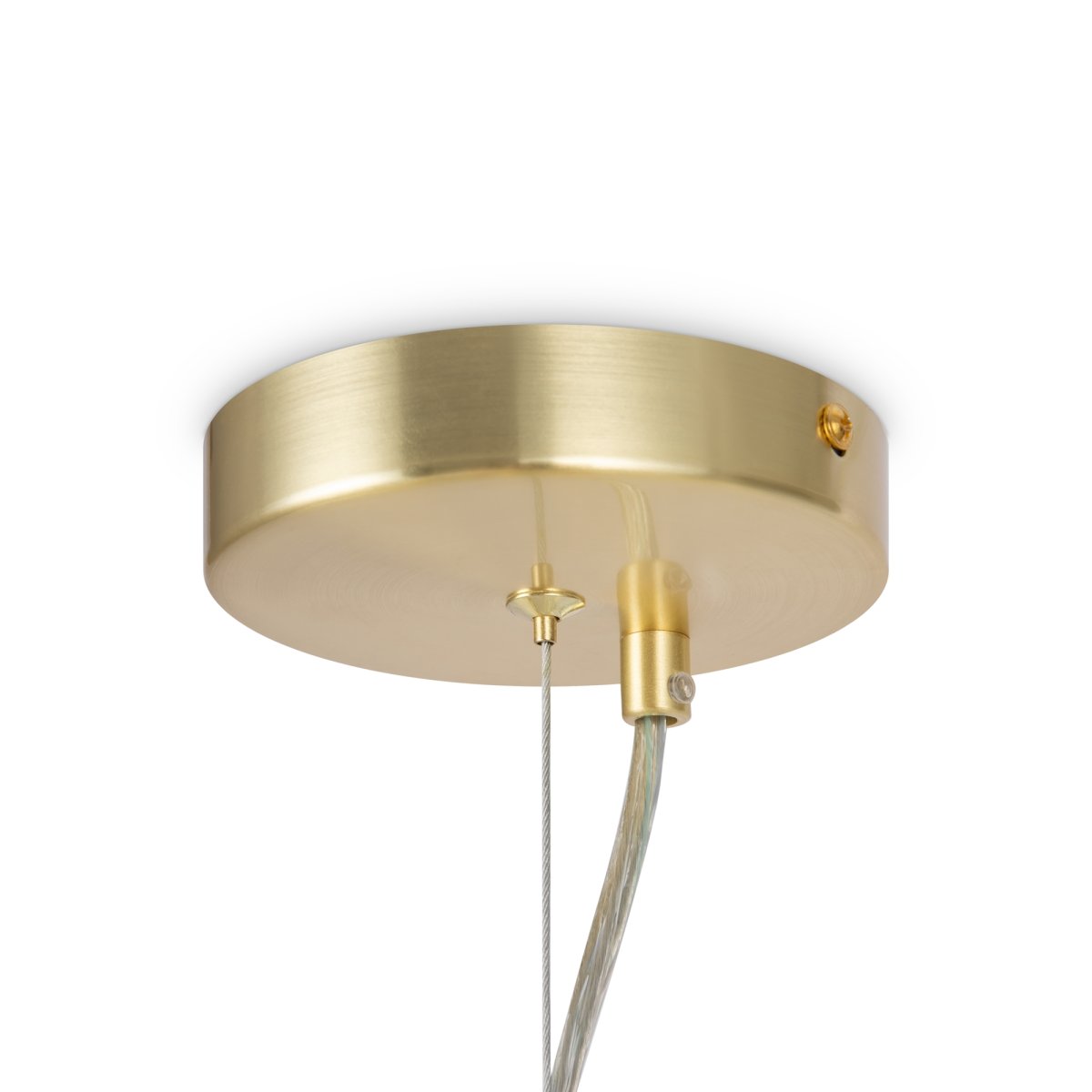 Dallas Ø65 Gold hängelampe Von Maytoni - Ihr einzigartiges Design mit runden Glaskuppeln in verschiedenen Richtungen erzeugt ein dramatisches und elegantes Lichtspiel, das den Raum mit W&auml;rme und Charakter erf&uuml;llt.