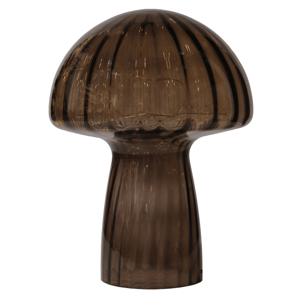 Mushroom 23cm Kastanienbraun tischlampe Von Pixie Design - Sie ist mit einem Timer und einem praktischen 5-Stufen-Dimmer ausgestattet, um das Licht bedarfsgerecht anzupassen und eignet sich somit sowohl perfekt als Arbeitsbeleuchtung als auch als gem&uuml;tliche Abendbeleuchtung.