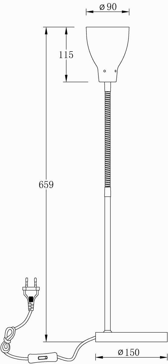 Sarek 45cm Stahl schreibtischlampe Von Aneta Lighting - Sarek ist eine klassische Schreibtischlampe mit zeitlosem Design aus Stahl.