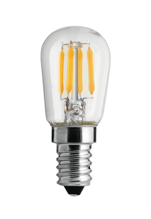 E14 2,5W 2200K 3-stufig dimmbar Transparent Von Unison - Die klare E14-Glühbirne mit 2,5 W Leistung und warmweißem Licht (2200 K) schafft eine angenehme und einladende Atmosphäre.
