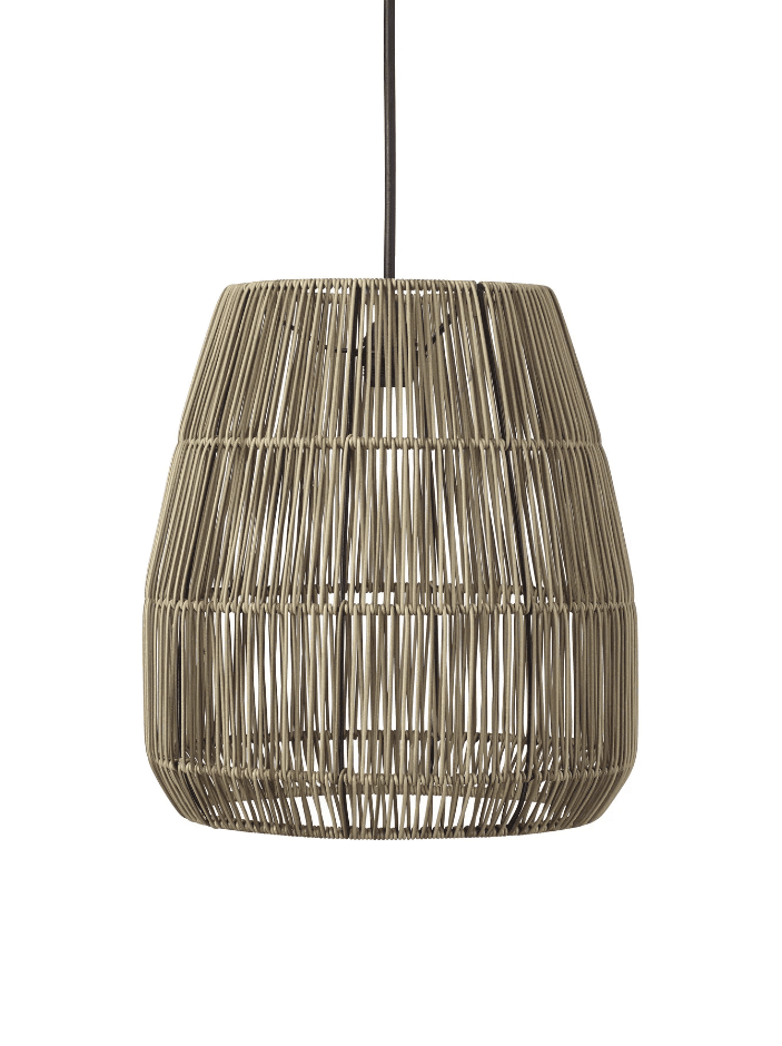 Saigon Ø38 Grau hängelampe Von PR Home - Saigon, ein Lampenschirm aus künstlichem Rattan.