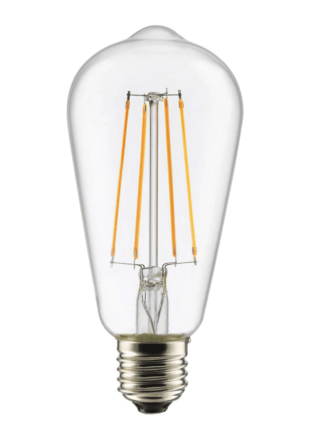 E27 7W 2200K 3-stufig dimmbar Transparent Von Unison - Die navigationsbereite E27-Lichtquelle mit 7 W Effekt und warmem Licht von 2200 K ist perfekt, um eine stimmungsvolle und einladende Atmosph&auml;re zu schaffen.