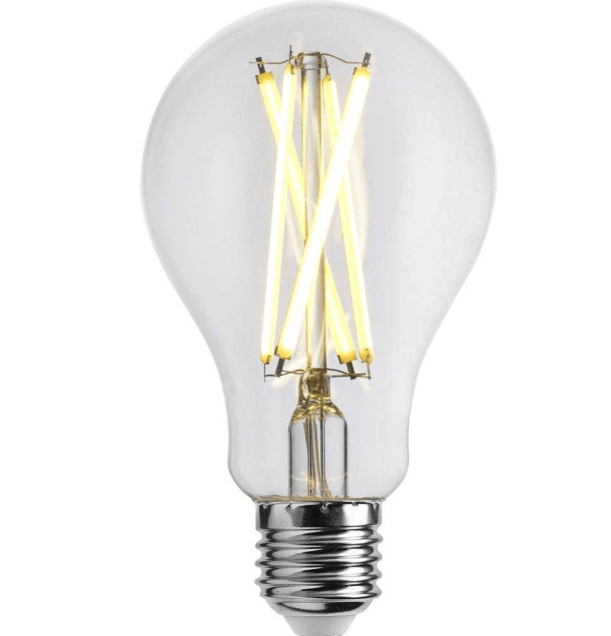 E27 normal 11W 3000K Dimmbar Transparent Von Unison - Die normale, klare E27-Lichtquelle von UNI-LEDISON mit einer Wirkung von 11 W und einem warmen Licht von 3000 K ist eine dimmbare Lichtquelle, die f&uuml;r eine komfortable und flexible Beleuchtung sorgt.