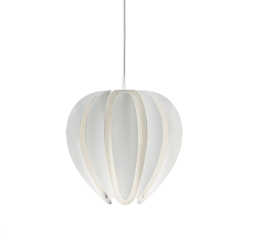 Tulip Ø40 Mattweiß hängelampe Von Belid - Wenn die Lampe eingeschaltet ist, nehmen die Schirme das Licht auf und verbreiten einen angenehmen und sch&ouml;nen Schein in alle Richtungen.