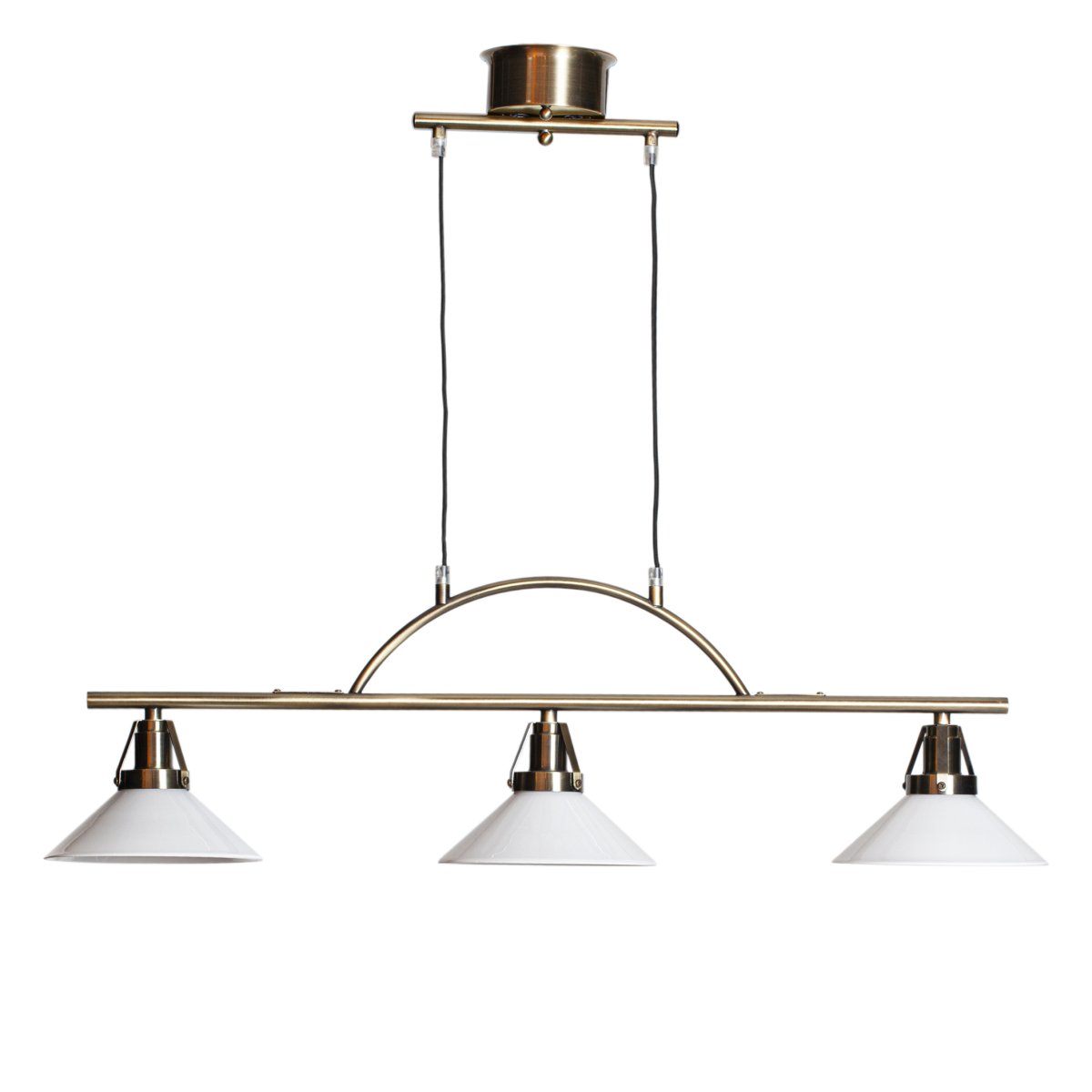 Schusterlampe 90cm Antikes Messing hängelampe Von Cottex - Die Shoemaker Deckenleuchte aus Metall mit Antikmessing-Finish ist eine elegante Industrieleuchte, die dem Raum ein trendiges Flair verleiht.