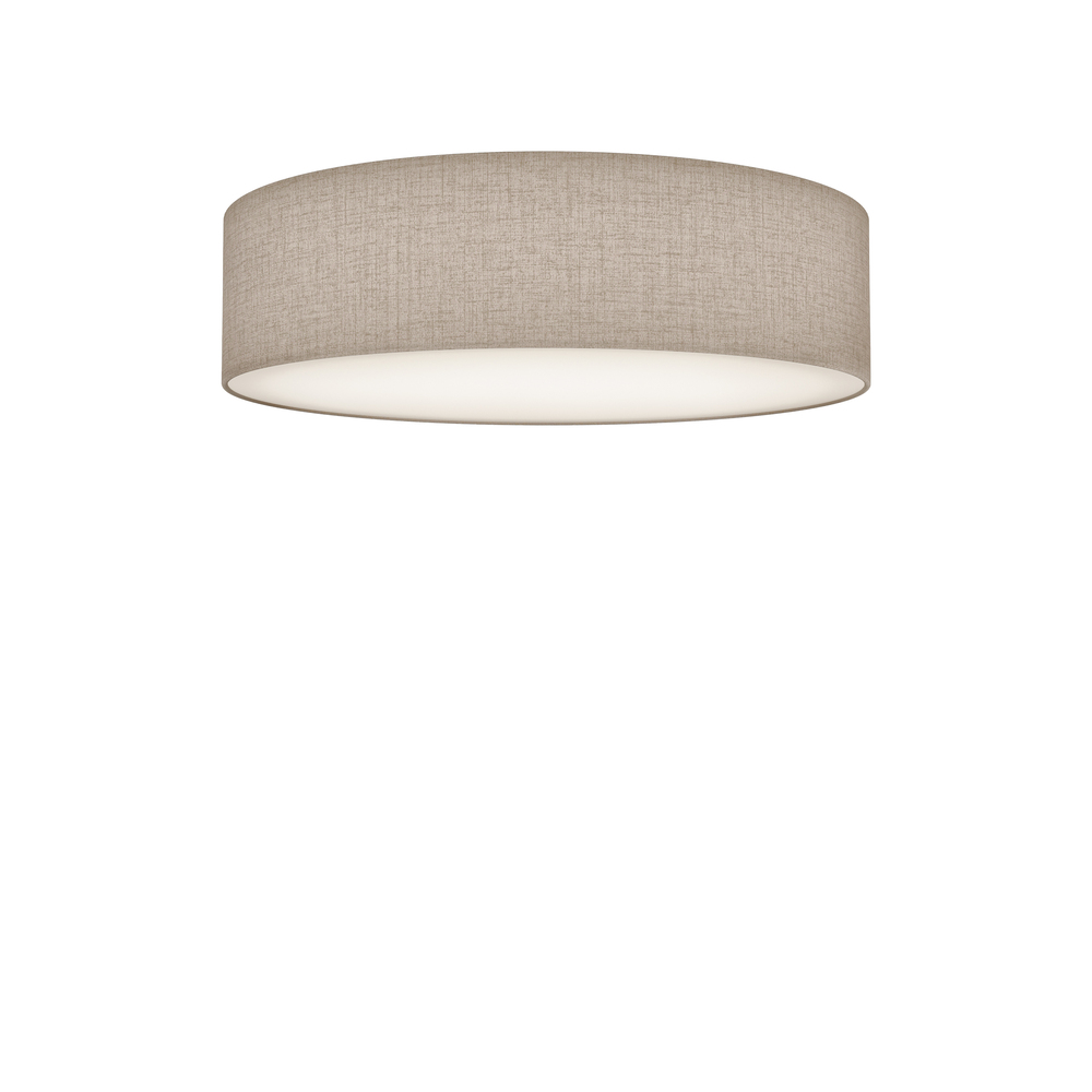Zoombild von Soft Ø44 Beige Leinen deckenleuchte Von Belid - Der Lampenschirm aus Leinen in einem nat&uuml;rlichen Beigeton harmoniert perfekt mit der wei&szlig;en Fu&szlig;platte, die f&uuml;r eine gleichm&auml;&szlig;ige und blendfreie Ausleuchtung sorgt.
