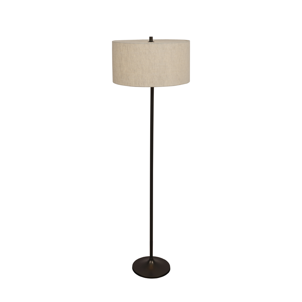 Soft Natur/Bronze stehlampe Von Belid - Der integrierte Blendschutz aus recyceltem und recycelbarem PMMA tr&auml;gt zu einem gleichm&auml;&szlig;igen und angenehmen Lichtbild bei.