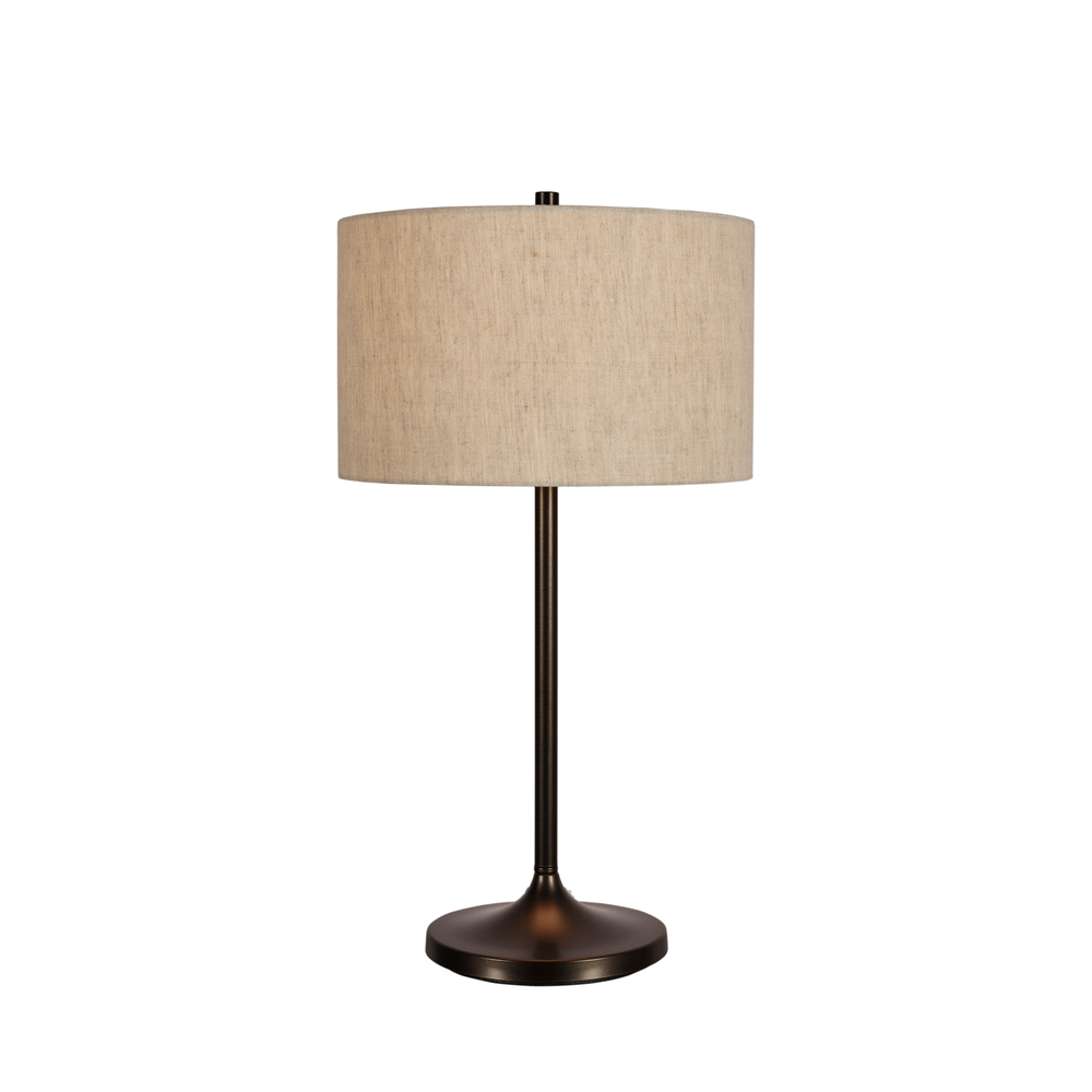 Soft 64cm Natur/Bronze tischlampe Von Belid - Die lebendige Struktur des Leinens filtert das Licht und schafft eine warme, angenehme Atmosph&auml;re, w&auml;hrend die dunkle Bronze-Optik der Leuchte eine elegante Note verleiht.